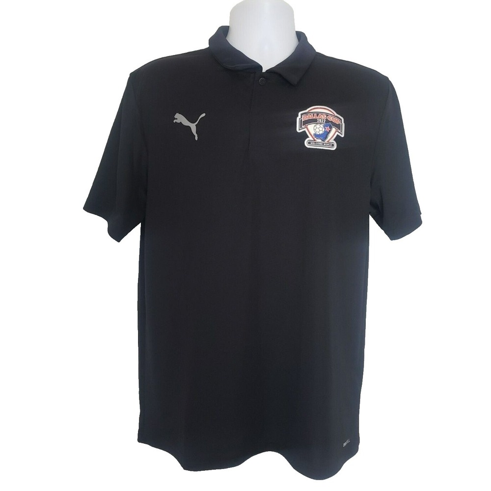 Puma Dallas Cup 2022 Men's Large Black Polo Shirt NWT